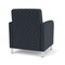 Lesro Siena Lounge Reception Guest Chair, Brushed Steel, RS NightSky Back, MD Farro Seat, RS NightSky Panels SN1101 - alternate 2